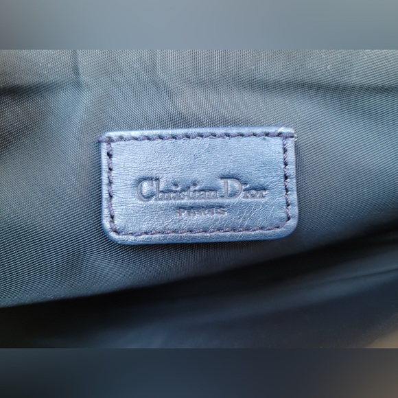 DIOR Monogram Mini Saddle Pochette Navy - Picture 15 of 16